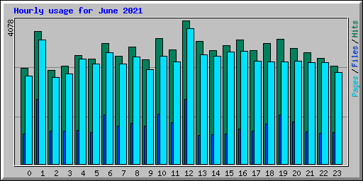 Hourly usage for June 2021
